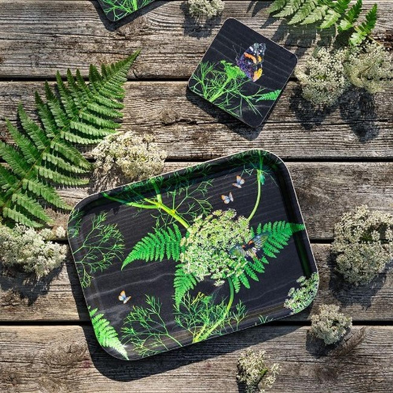 jamida-black-dill-rectangle-tray-27cm-michael-angove - Jamida Black Dill Small Tray by Michael Angove 27cm