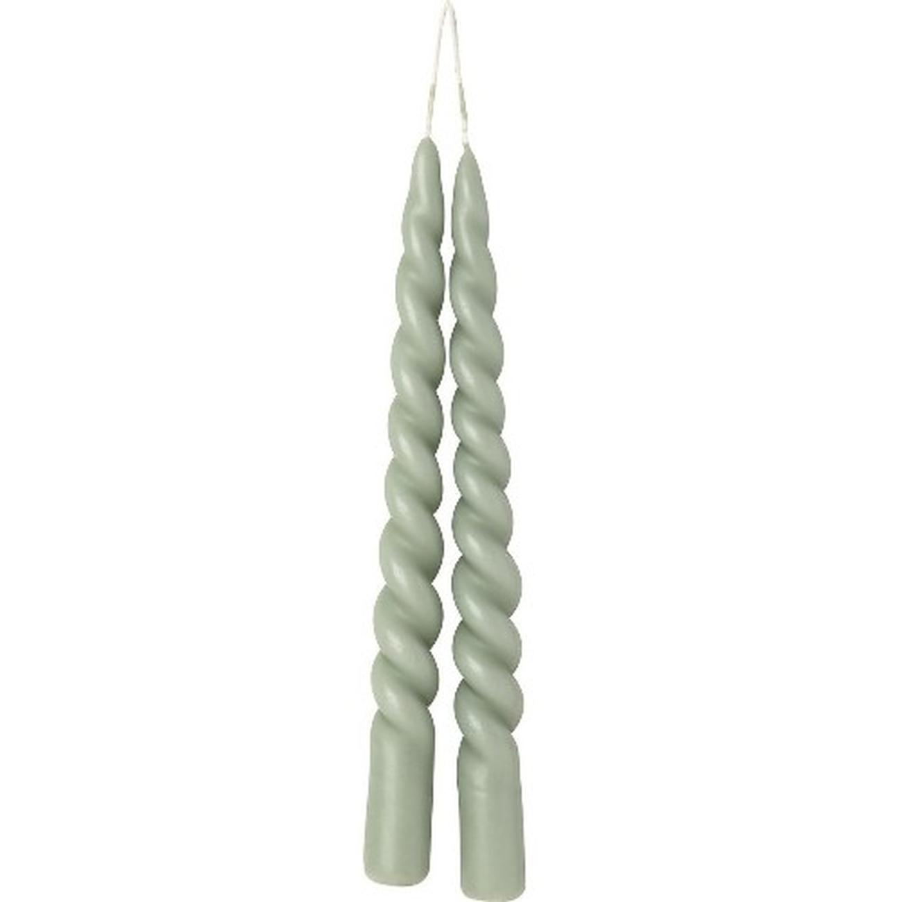 ihr-pair-of-twisted-candles-sage - IHR Twisted Candles Sage