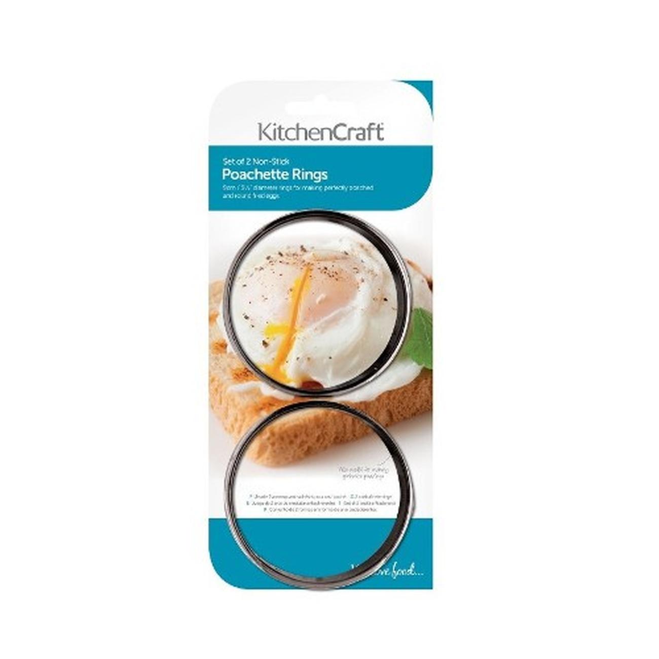 kitchencraft-set-of-2-non-stick-poachette-egg-rings - KitchenCraft Non-Stick Poachette Rings 2pc