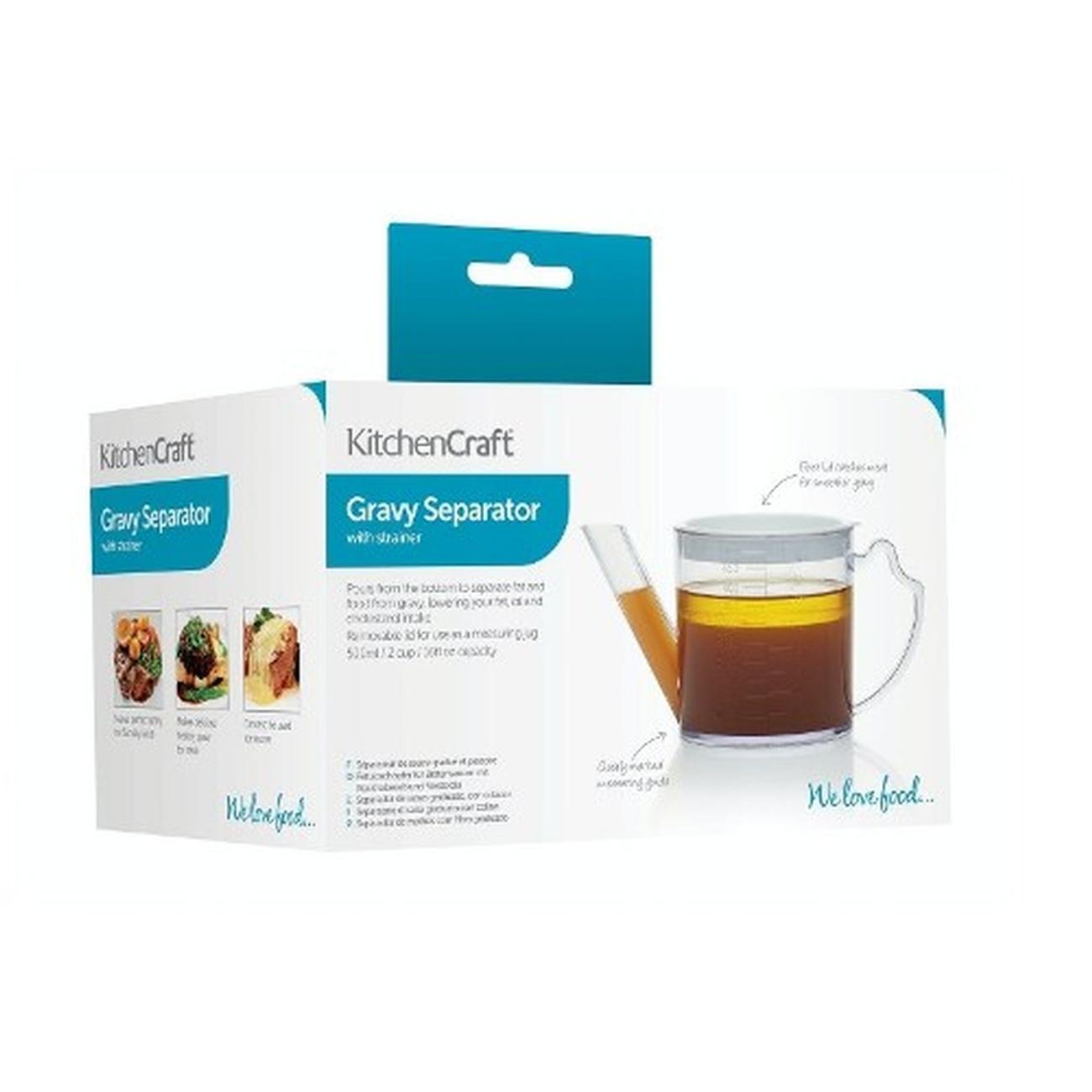 kitchencraft-500ml-gravy-fat-separator-measuring-jug - KitchenCraft Gravy Separator & Measuring Jug 500ml