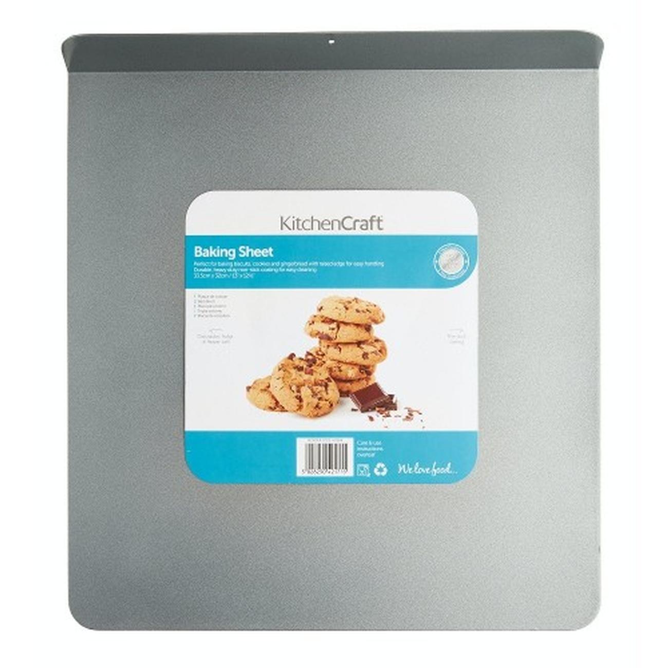 kitchencraft-non-stick-cookie-sheet-33x32cm - KitchenCraft Non-Stick Baking Sheet 33.5x33cm