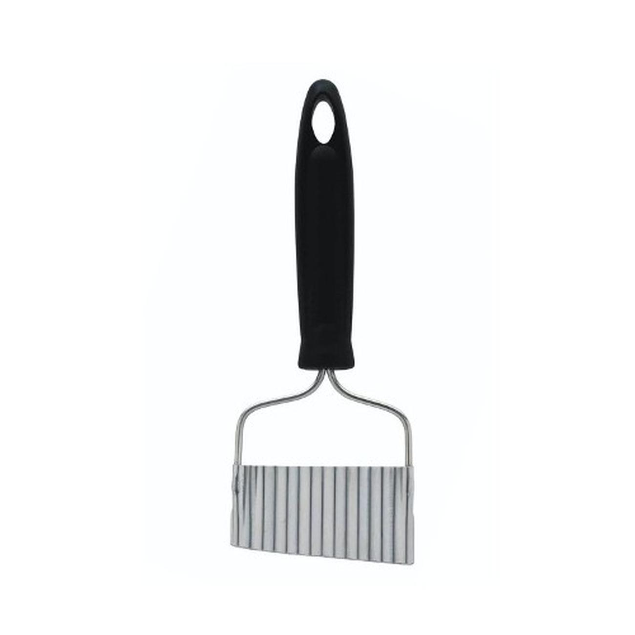 kitchencraft-black-handled-stainless-steel-crinkle-chip-cutter - KitchenCraft Black Handled Stainless Steel Crinkle Chip Cutter