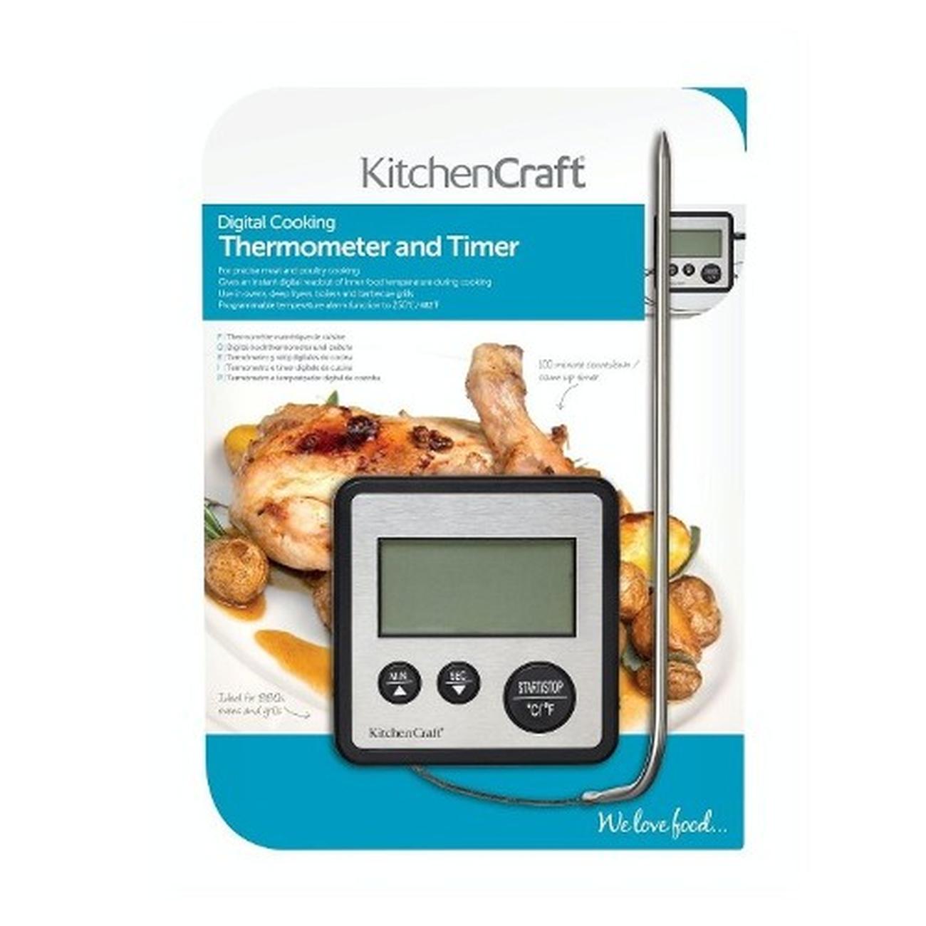 KitchenCraft Digital Cooking Thermometer & Timer