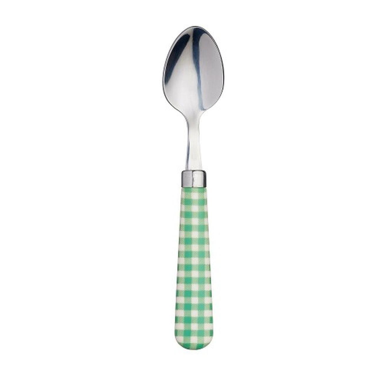 kitchencraft-teaspoon-green-gingham-pattern - KitchenCraft Teaspoon Green Gingham Pattern