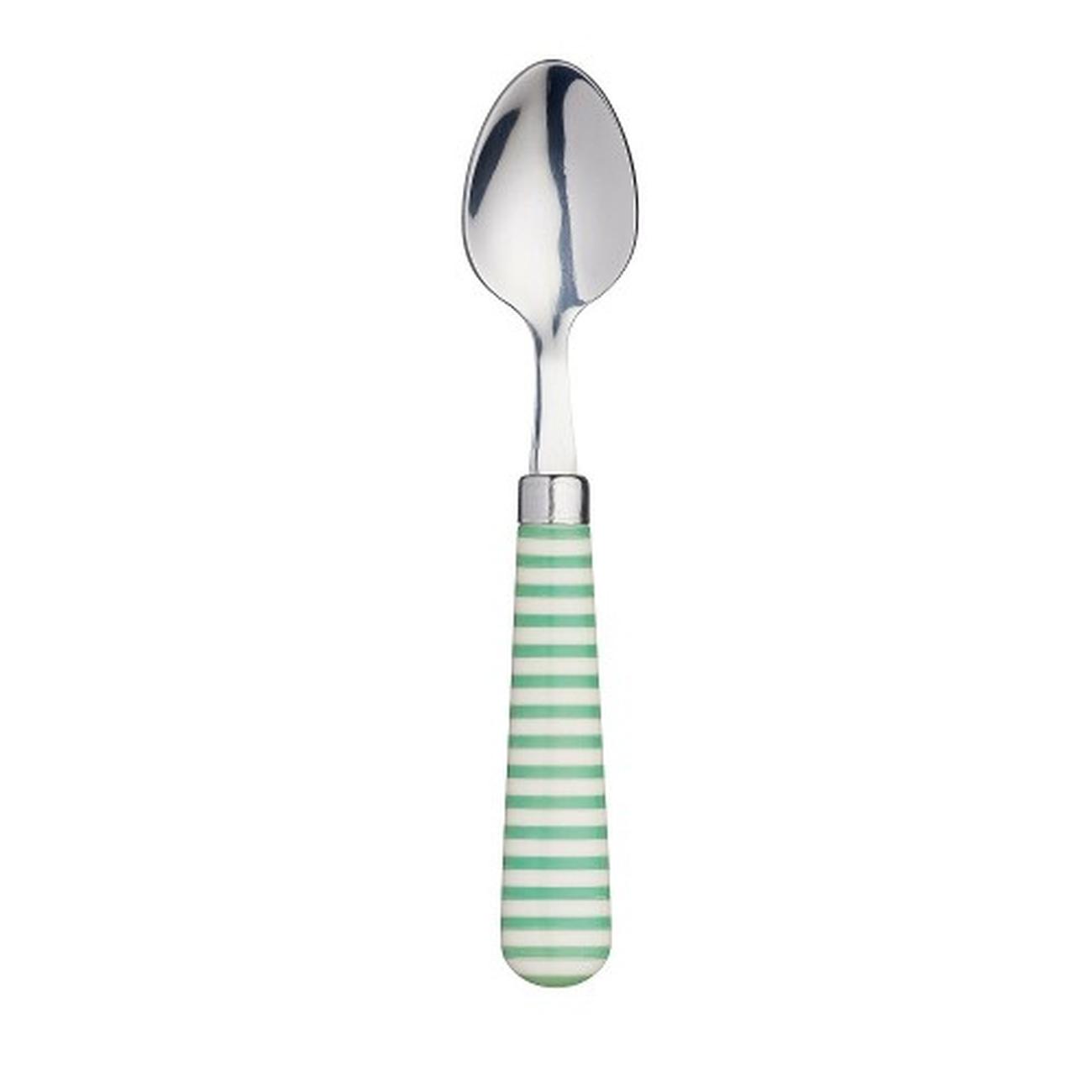 kitchencraft-teaspoon-green-hoops-patterned - KitchenCraft Teaspoon Green Green Hoops Pattern