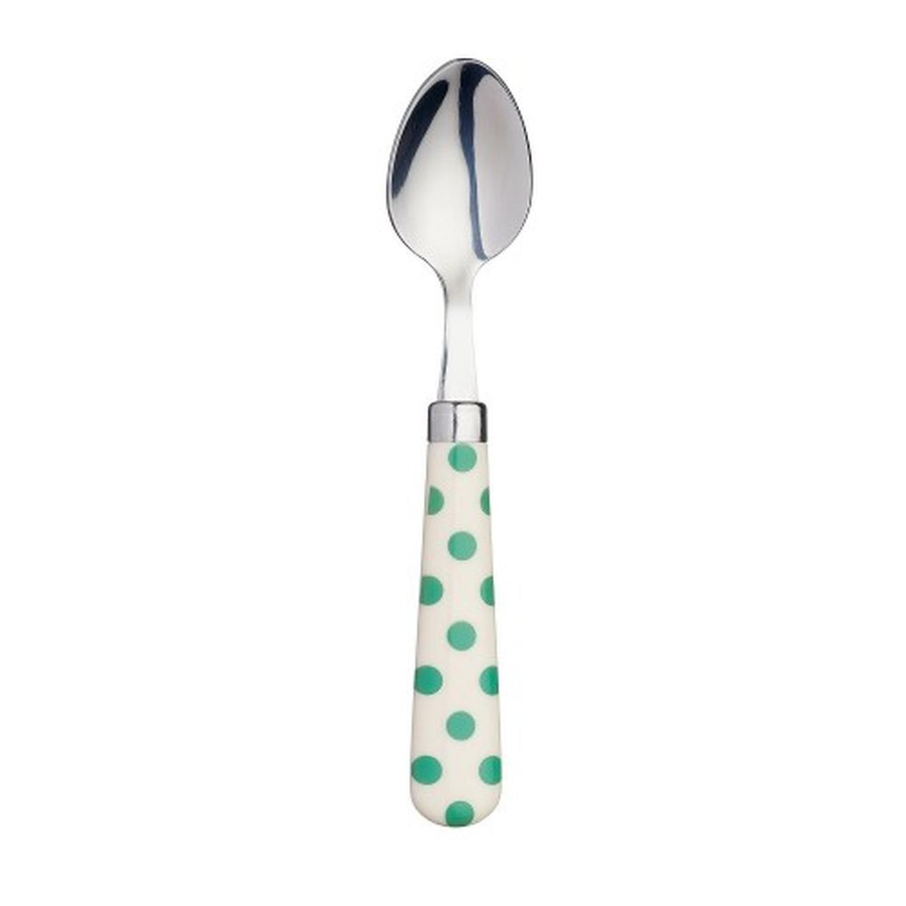 kitchencraft-teaspoon-green-polka-dot-patterned - KitchenCraft Teaspoon Green Green Polka Dot Pattern