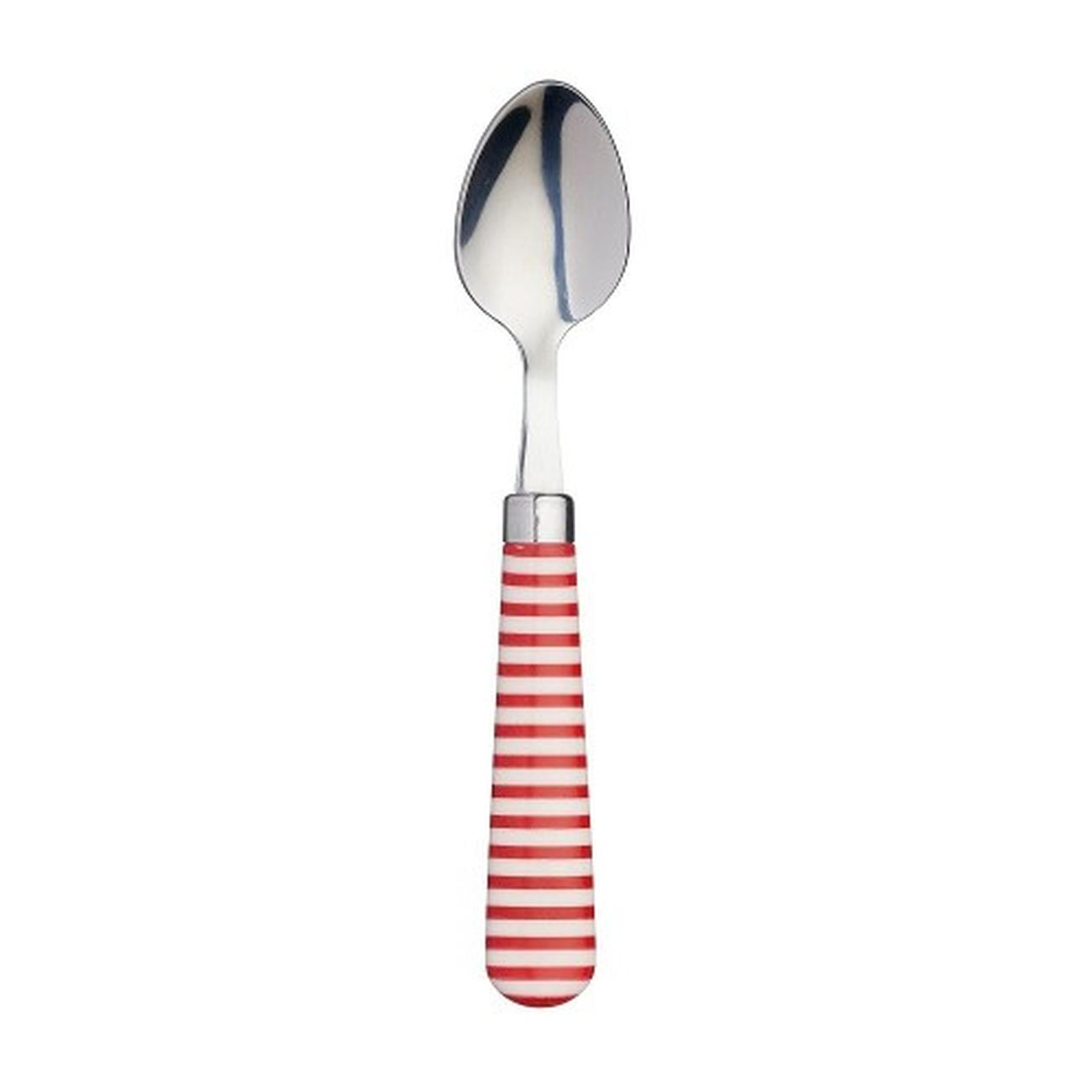 kitchencraft-teaspoon-red-hoops-patterned - KitchenCraft Teaspoon Red Hoops Pattern