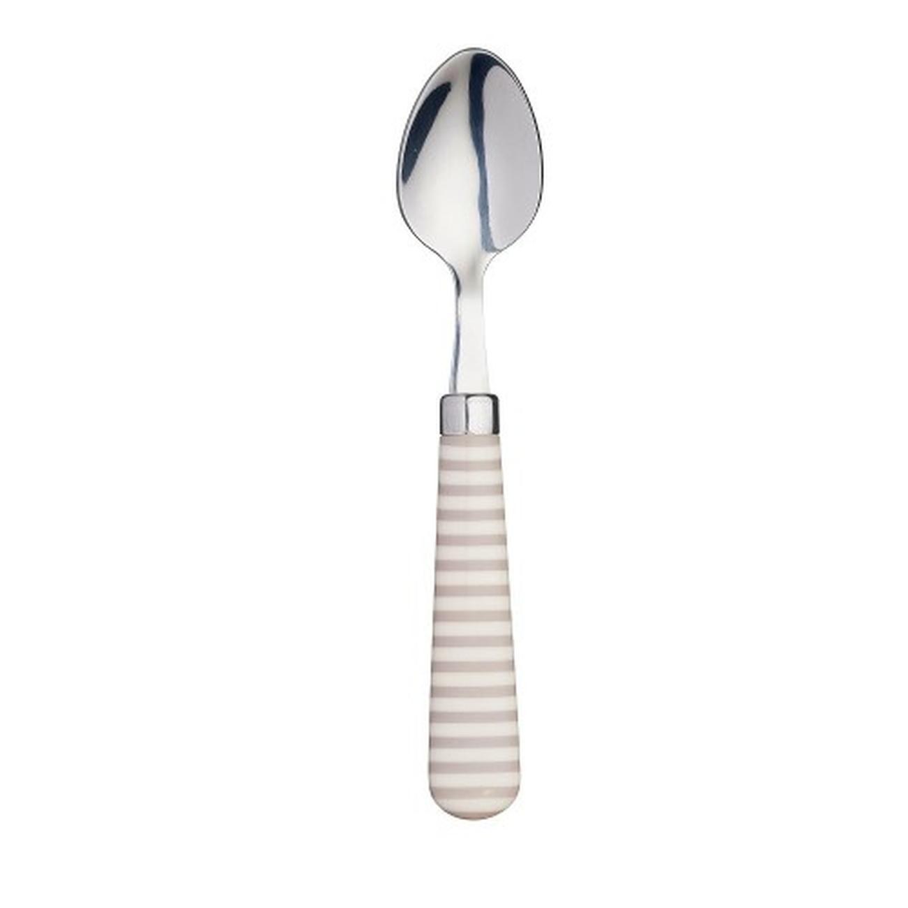 kitchencraft-teaspoon-taupe-hoops-patterned - KitchenCraft Teaspoon Taupe Hoops Pattern
