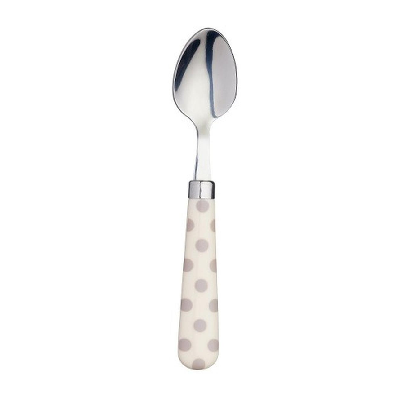 kitchencraft-teaspoon-taupe-polka-dot-patterned - KitchenCraft Teaspoon Taupe Polka Dot Pattern