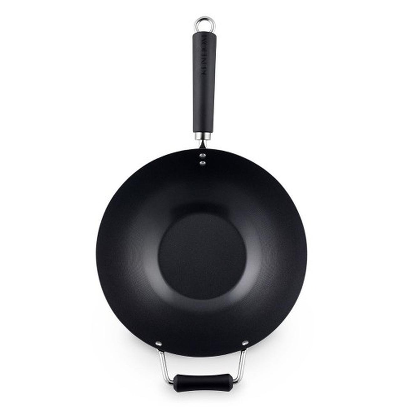 ken-hom-excellence-non-stick-carbon-steel-wok-4pc-set-31cm - Ken Hom Excellence Non-stick Carbon Steel 4pc Wok Set 31cm