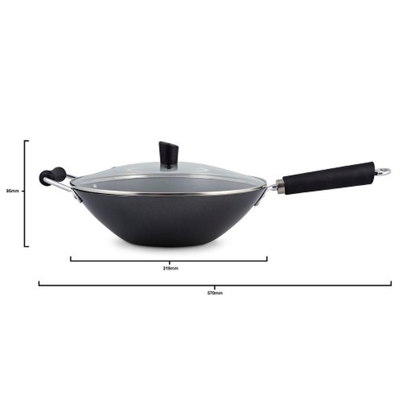 ken-hom-excellence-non-stick-carbon-steel-wok-4pc-set-31cm - Ken Hom Excellence Non-stick Carbon Steel 4pc Wok Set 31cm
