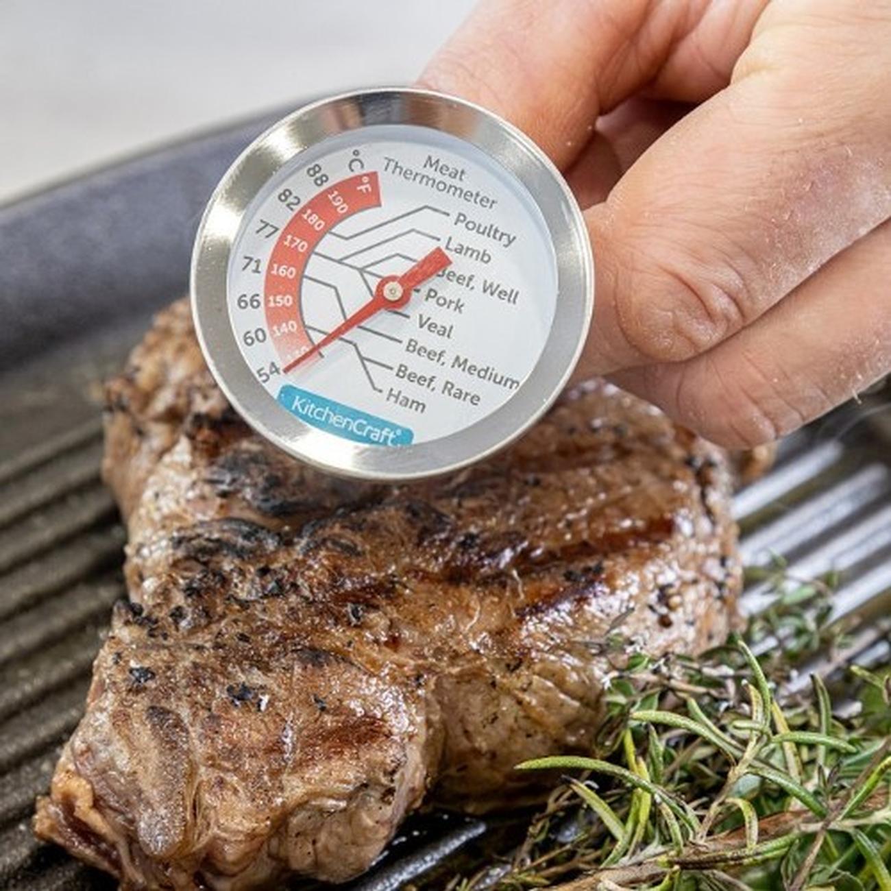kitchencraft-meat-thermometer-stainless-steel - KitchenCraft Stainless Steel Meat Thermometer