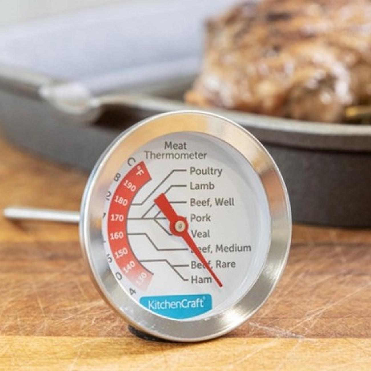 kitchencraft-meat-thermometer-stainless-steel - KitchenCraft Stainless Steel Meat Thermometer