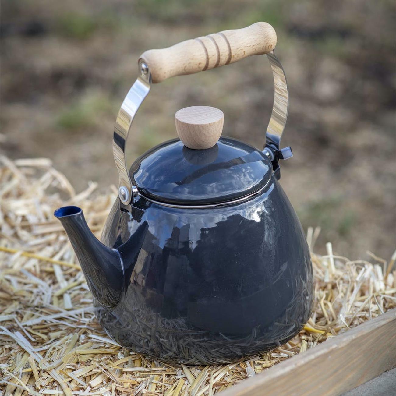 Enamel Stove Kettle, Carbon