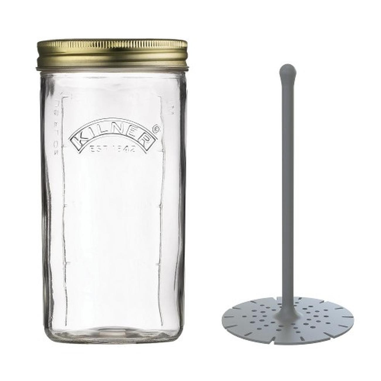 kilner-wide-mouth-pickle-jar-1000ml-with-lifter - Kilner Pickle Jar & Lifter 1L