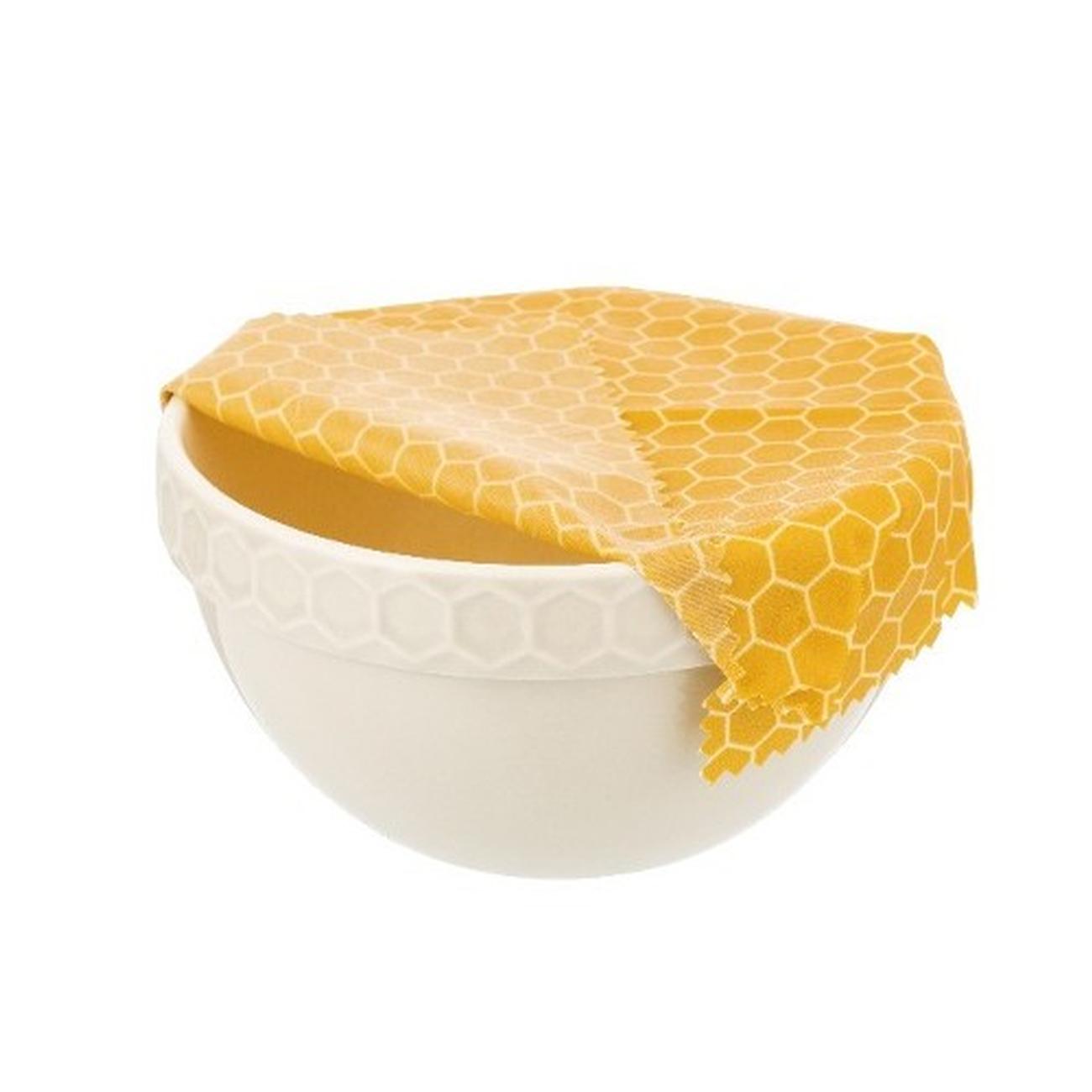 kitchen-pantry-3pc-beeswax-wraps-yellow-honeycomb - Kitchen Pantry 3pc Beeswax Wraps Yellow Honeycomb