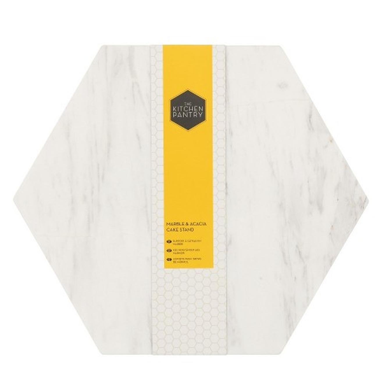 kitchen-pantry-acacia-marble-cake-stand - Kitchen Pantry Acacia Wood & Marble Cake Stand