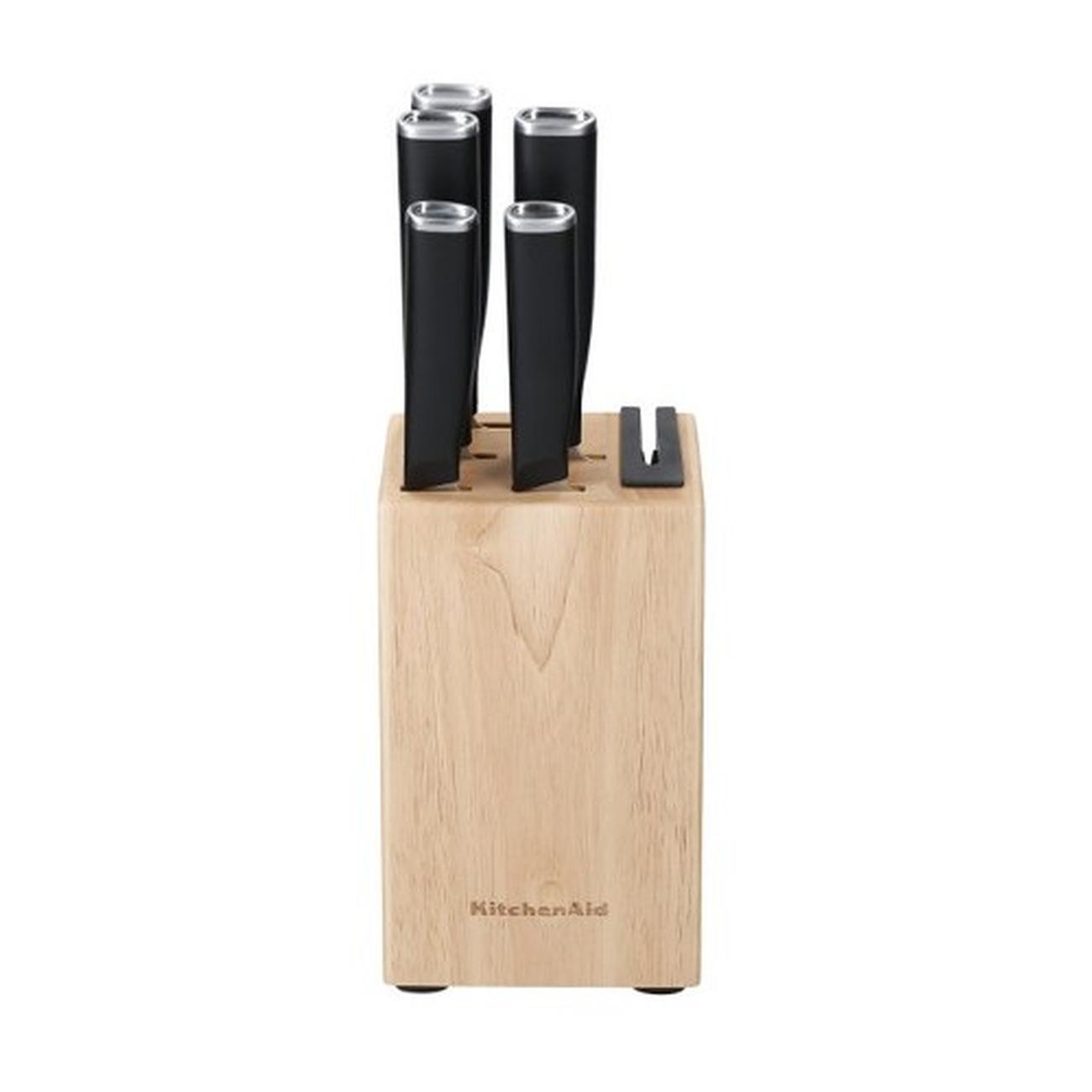 KitchenAid-5-Piece-Japanese-Steel-Knife-Set-with-Sharpener-and-Birchwood-Block - KitchenAid 5-Piece Japanese Steel Knife Set with Sharpener and Birchwood Block
