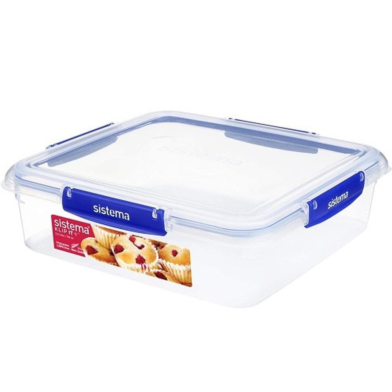 sistema-klip-it-plus-3-5l-bakery-box-food-storage-container - Sistema Klip It Plus 3.5L Bakery Box