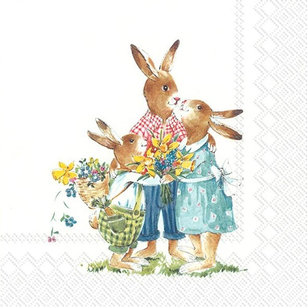IHR Lunch Napkin Easter Family