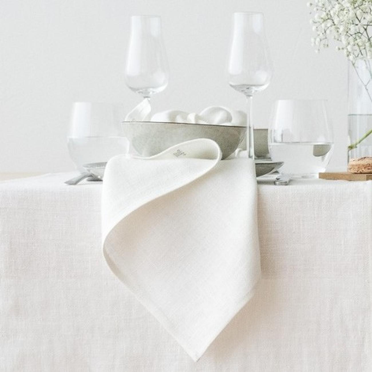 linenme-linen-napkin-lara-off-white - LinenMe Lara Linen Napkin Off White