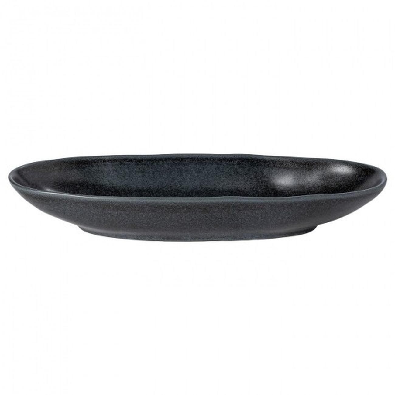 costa-nova-oval-platter-41cm-livia-matte-black - Livia Oval Platter Matte Black 41cm