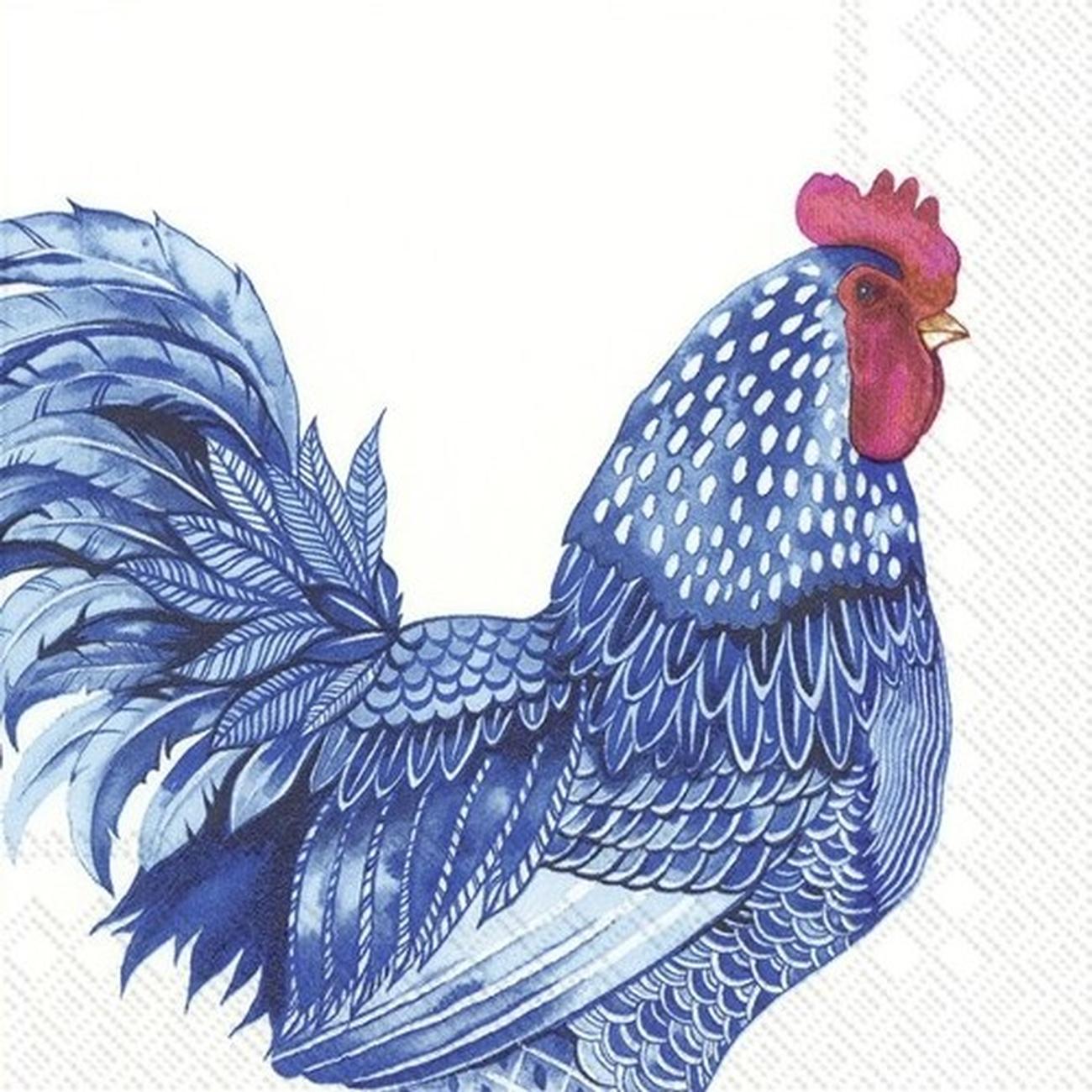 ihr-lunch-napkin-little-stars-gold-white - IHR Lunch Napkins Blue Plumage