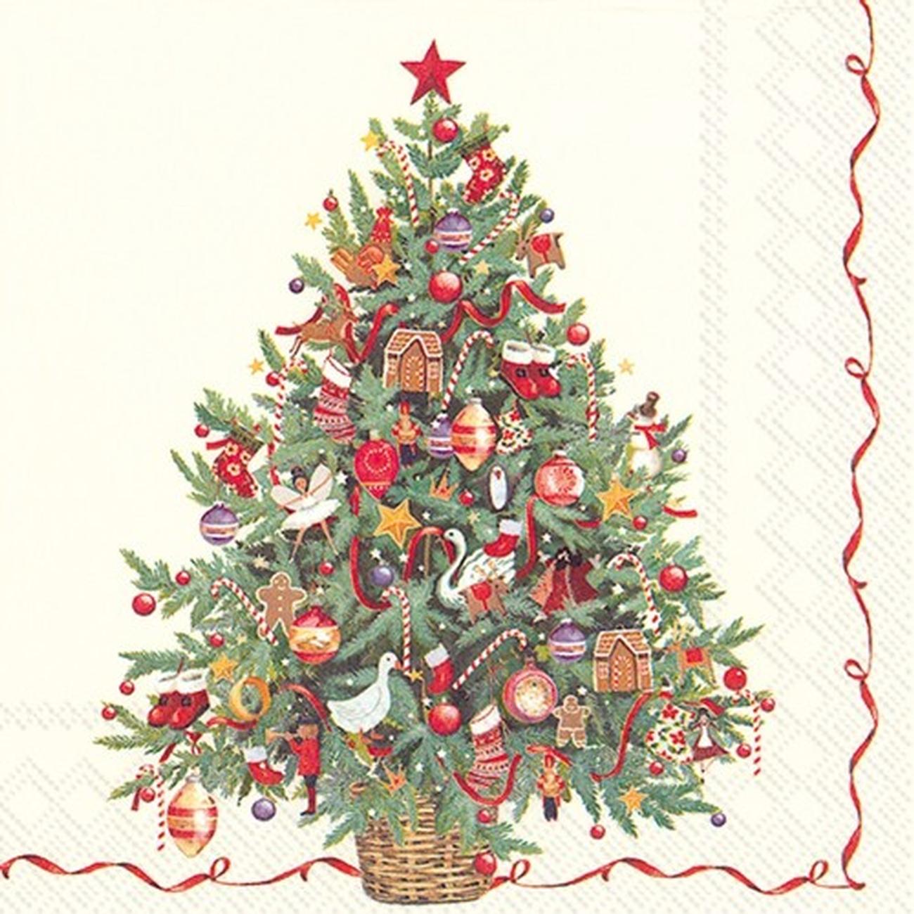 ihr-Christmas-tree-lunch-napkins - IHR Lunch Napkins Christmas Tree