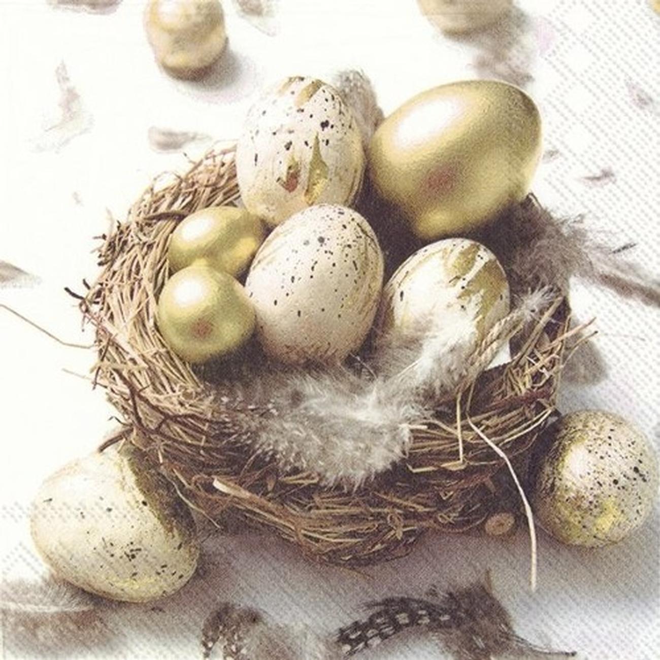ihr-lunch-napkins-funny-golden-eggs - IHR Lunch Napkins Funny Golden Eggs