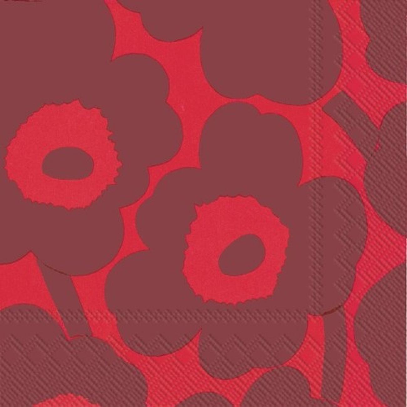 ihr-marimekko-unikko-red-red-lunch-napkins - IHR Lunch Napkin Marimekko UNIKKO Red Red