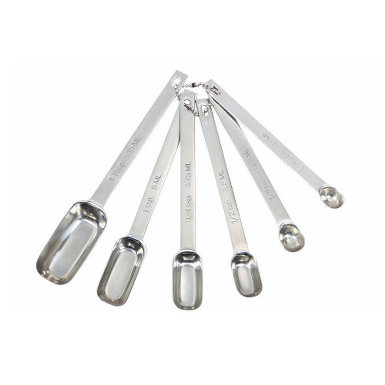 MasterClass Stainless Steel 6pc Measuring Spoons Set