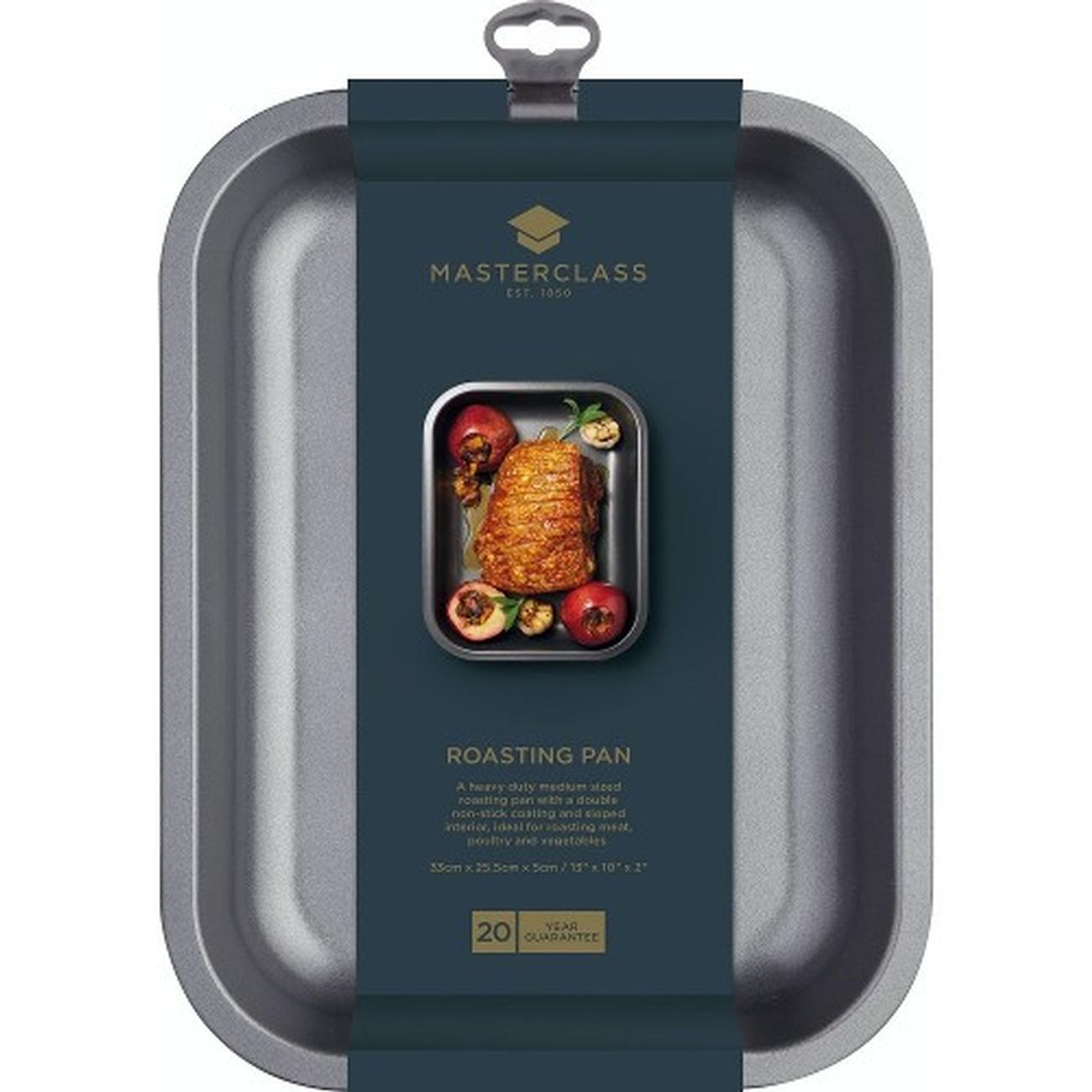masterclass-non-stick-medium-sloped-roasting-pan - MasterClass Non-Stick Medium Roasting Pan