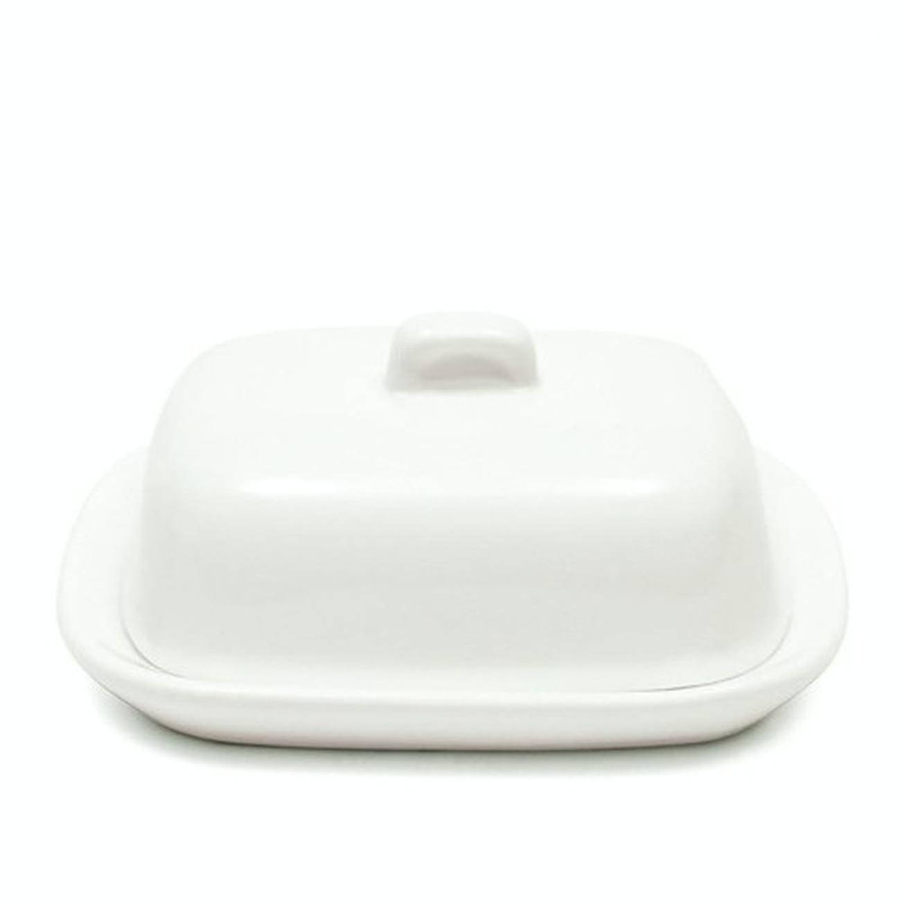 White Basics Mini Butter Dish 10cm by Maxwell & Williams