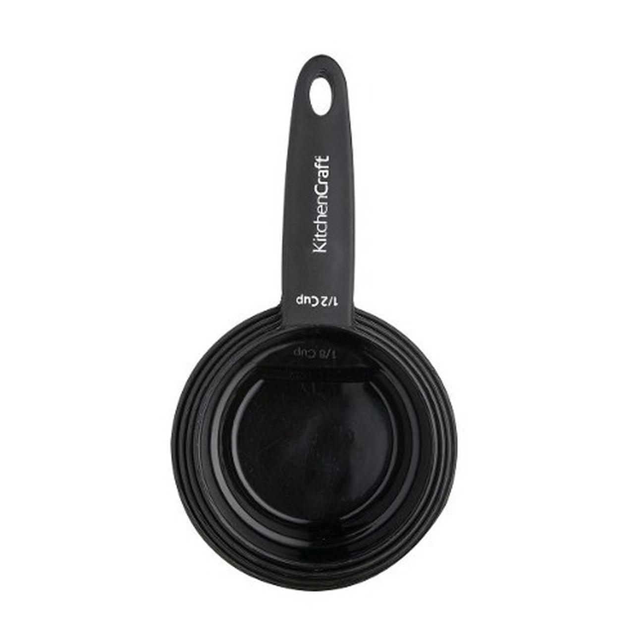 KitchenCraft Nesting Magnetic Set of 4 Measuring Cups Black 