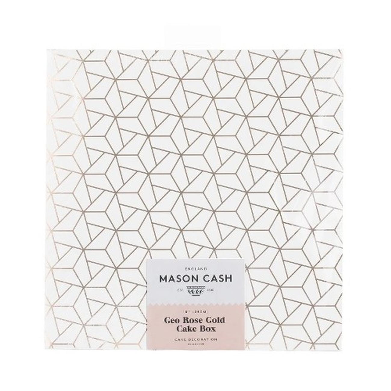 mason-cash-geo-rose-gold-cake-box-10in - Mason Cash 10 Inch Geo Rose Gold Cake Box