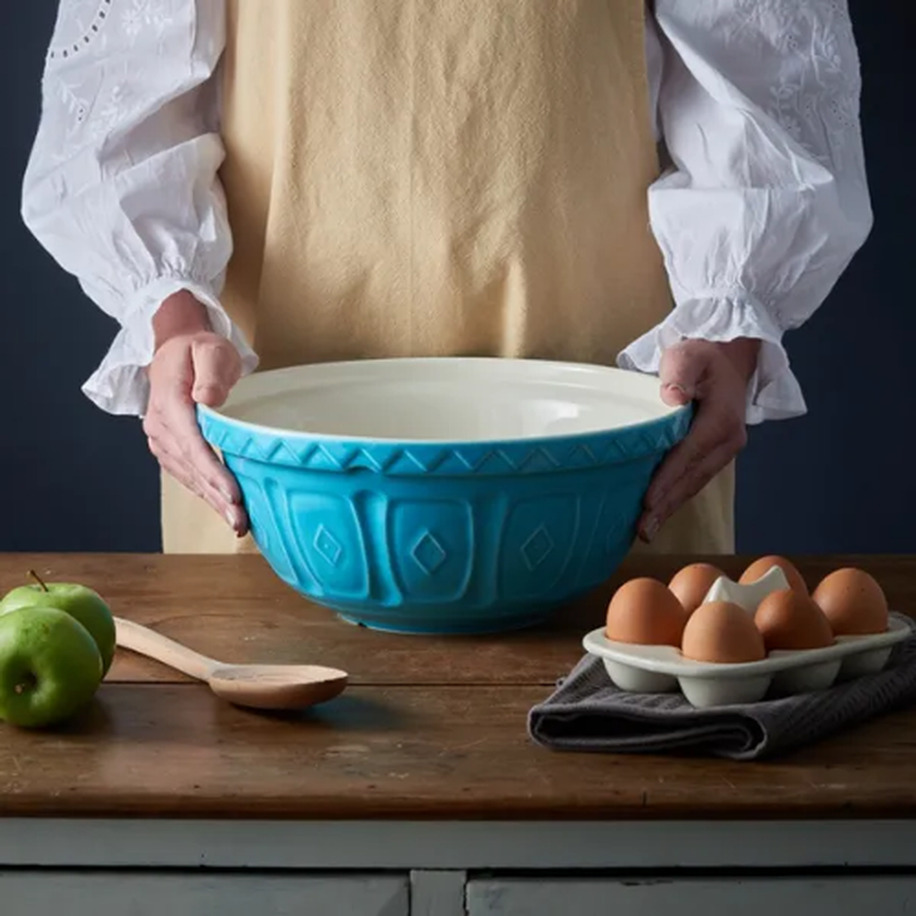 mason-cash-S12-mixing-bowl-29cm-turquoise - Mason Cash Turquoise Mixing Bowl 29cm