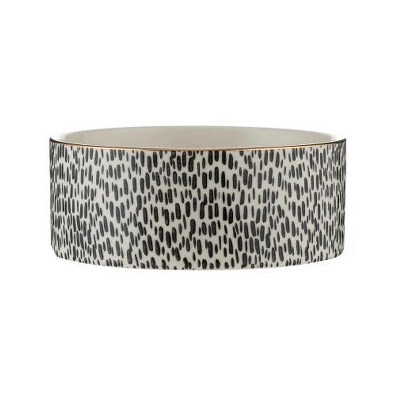 Mason Cash Pet Bowl Splatter with Gold Rim