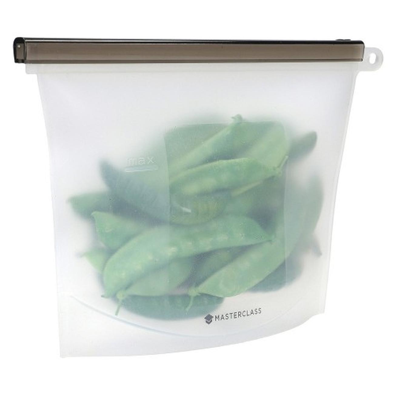 masterclass-reusable-silicone-storage-bag-1500ml - MasterClass Reusable Silicone Food Bag 1500ml