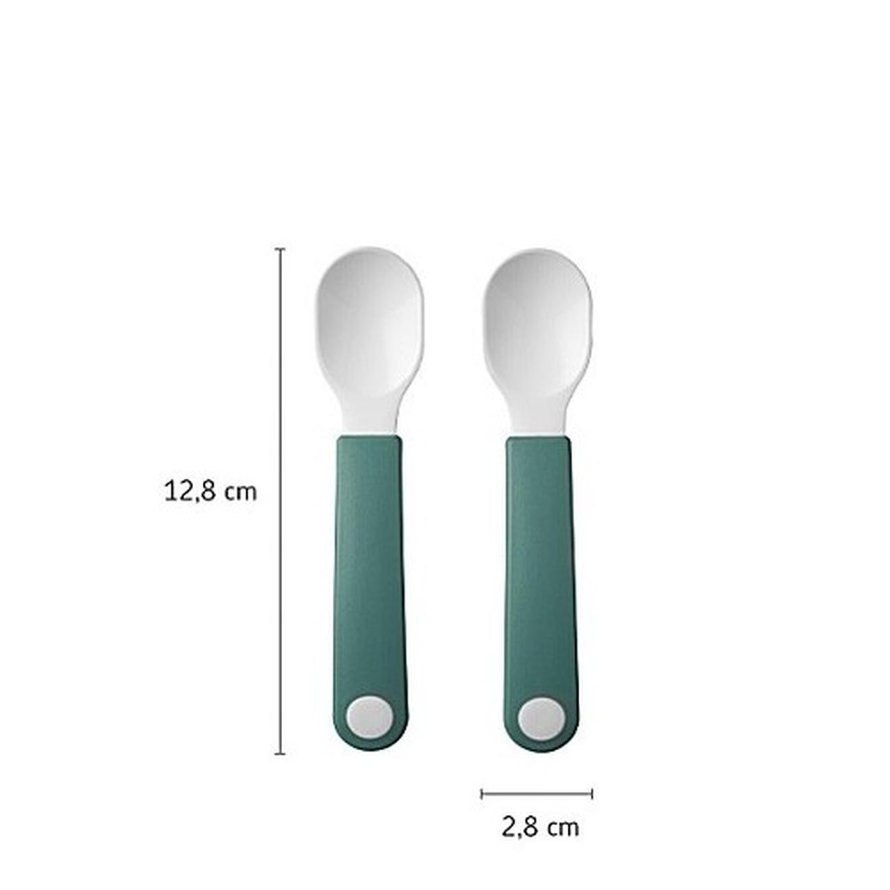 mepal-mio-trainer-spoons-set-of-2-deep-turquoise - Mepal Mio Practice Spoons 2pc Set Deep Turquoise