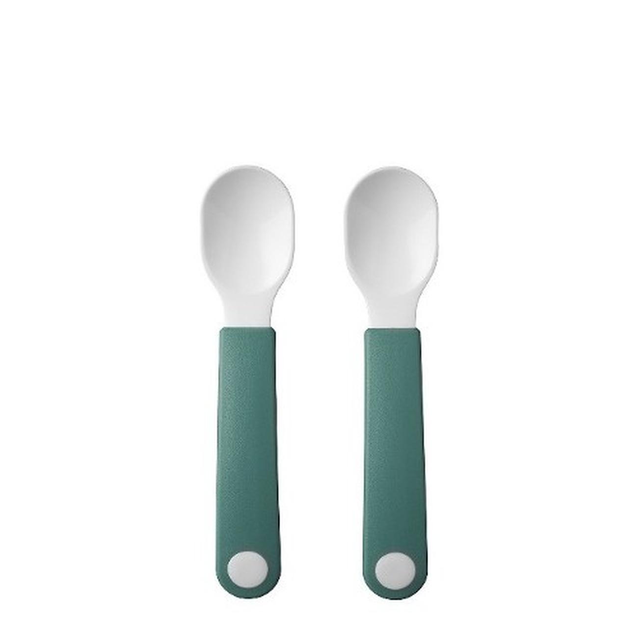 mepal-mio-trainer-spoons-set-of-2-deep-turquoise - Mepal Mio Practice Spoons 2pc Set Deep Turquoise
