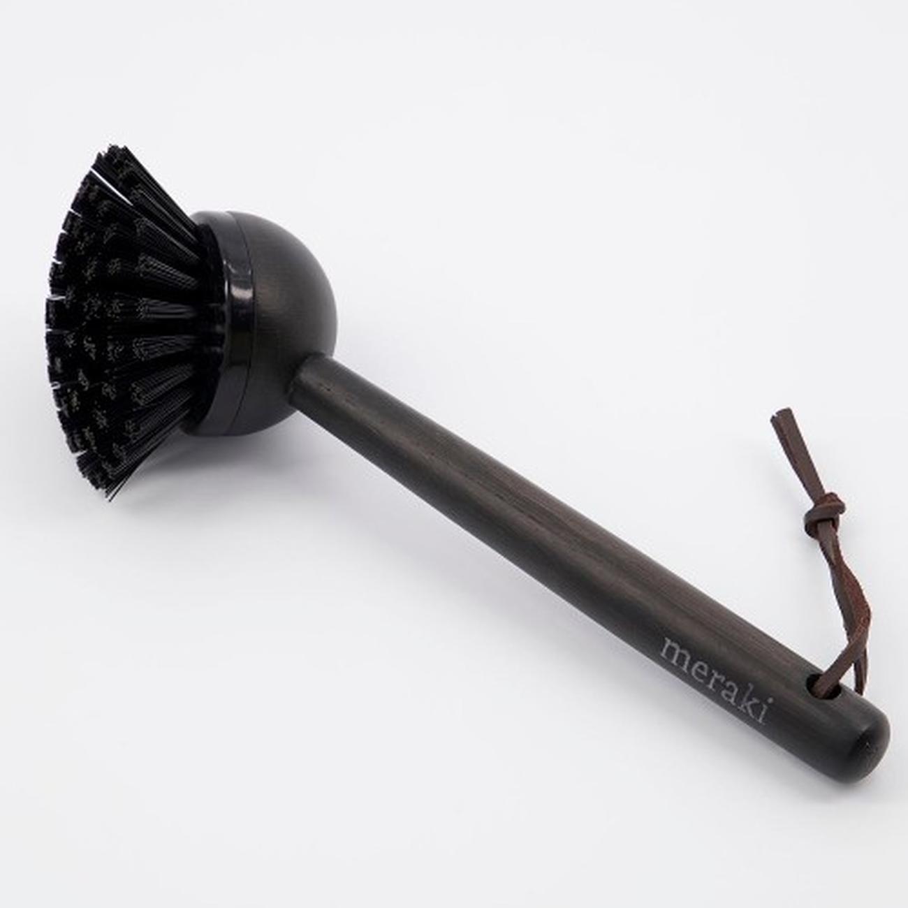 meraki-dish-brush-bamboo-stained-black - Meraki Bamboo Dish Brush Stained Black
