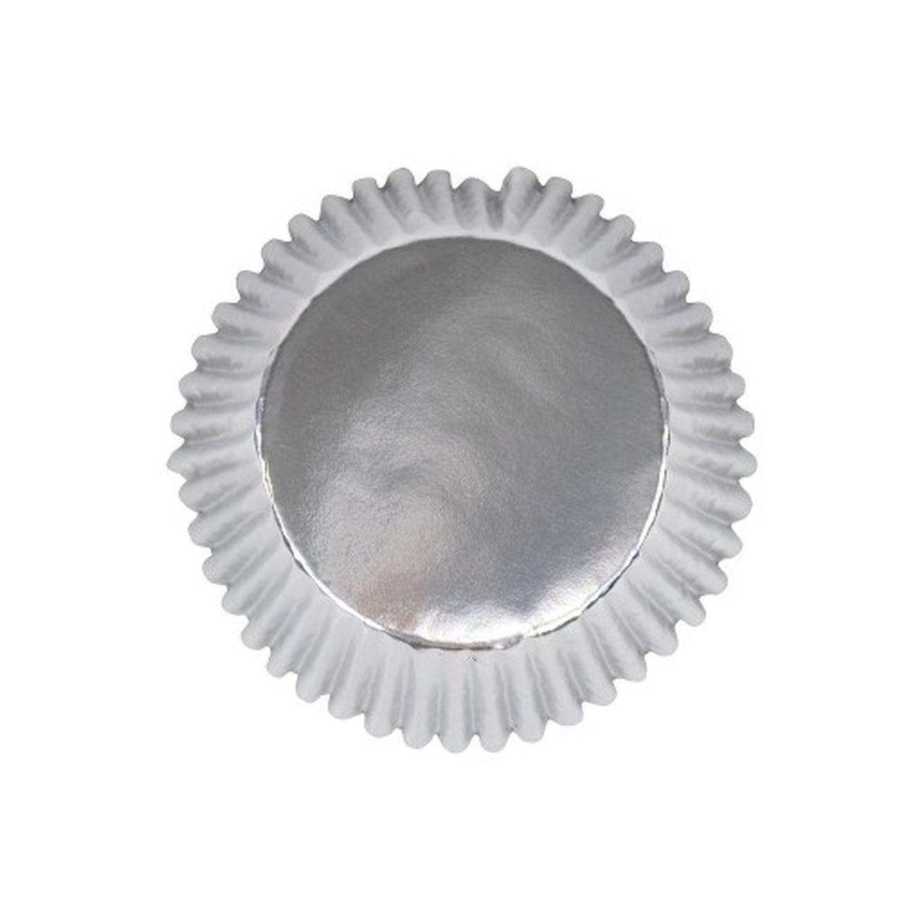 pme-30-silver-metallic-cupcake-cases - PME 30 Metallic Silver Baking Cases