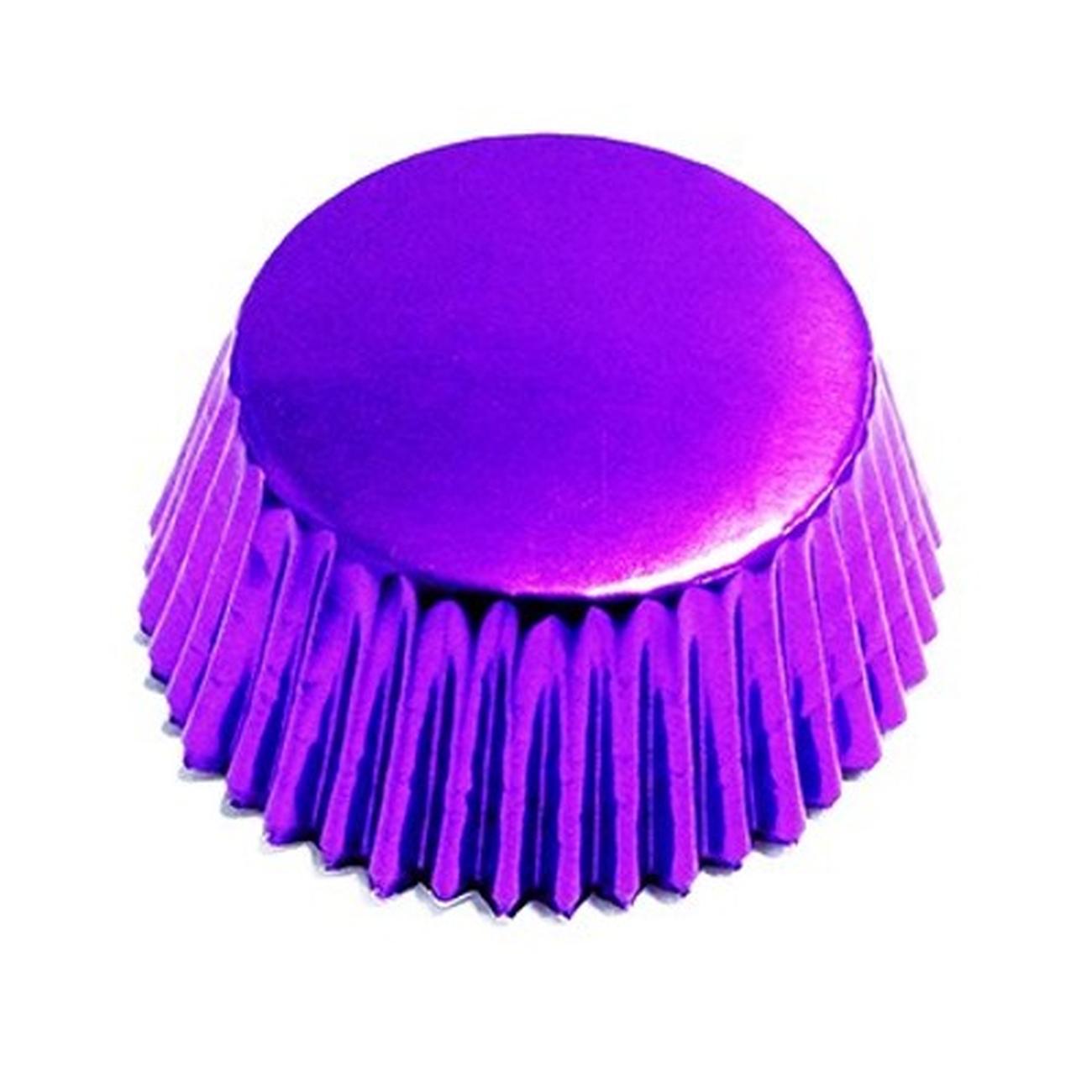 pme-30-metallic-purple-foil-baking-cases - PME 30 Metallic Purple Baking Cases