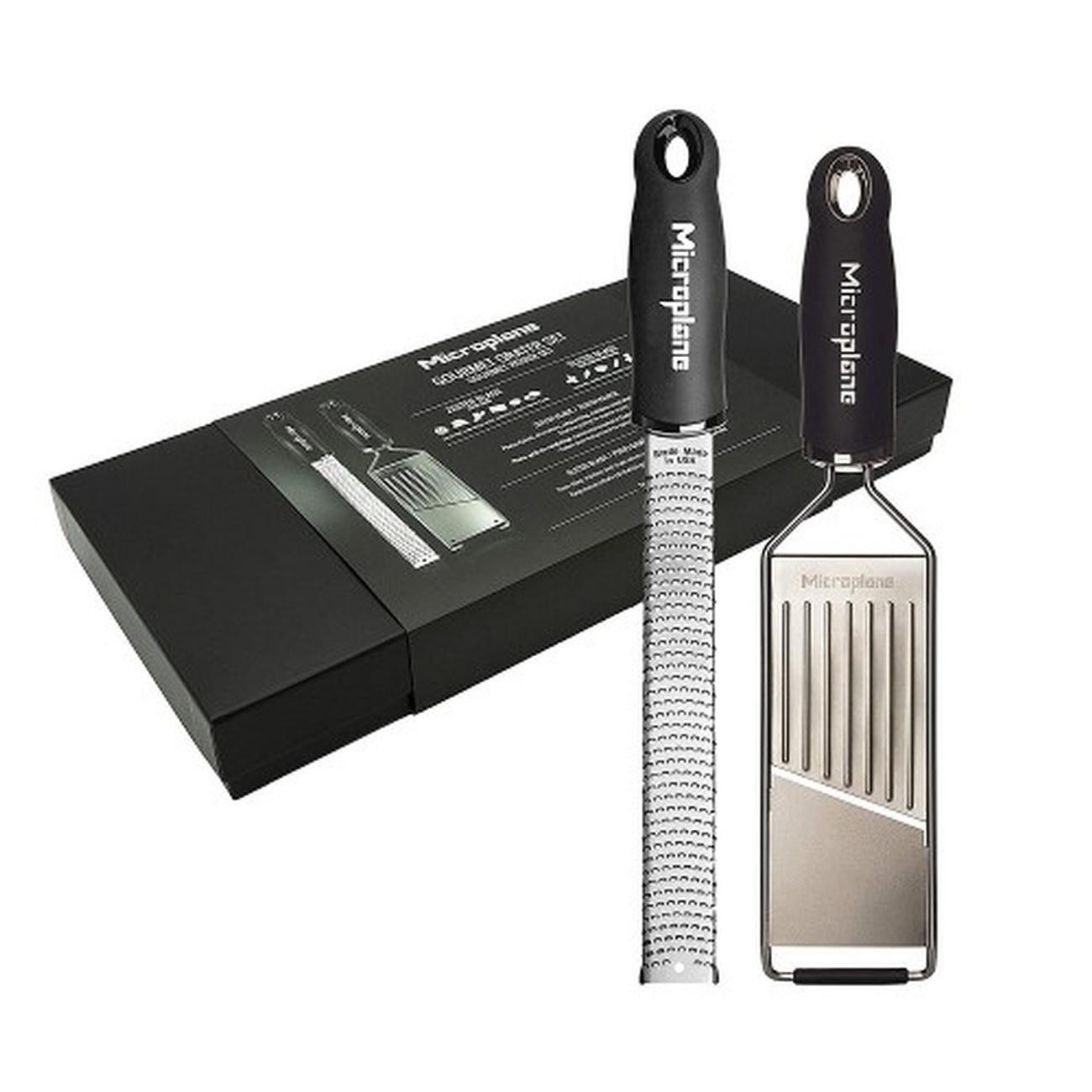 microplane-gourmet-grater-set-of-two-zester-and-vegetable-slicer - Microplane Gourmet Grater Gift Set of 2