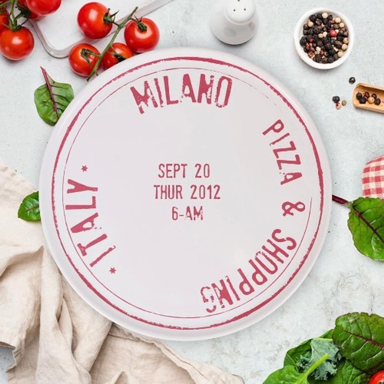milano-italy-pizza-plate-red-32cm - Milano Italy Pizza Plate Red 32cm