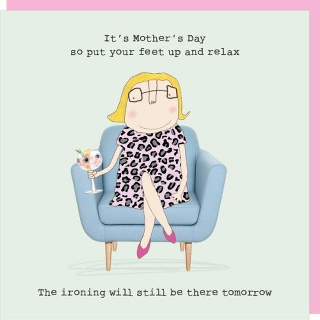 mothers-day-card-ironing-Rosie-made-a-thing-greeting-card - Ironing, Rosie Made A Thing Mother's Day Card