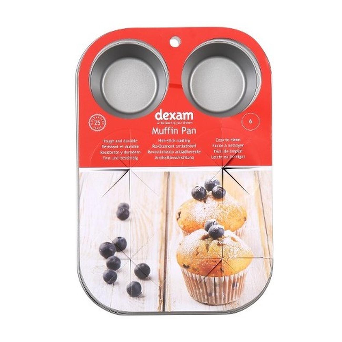 dexam-non-stick-6-cup-muffin-pan - Dexam Non-stick Muffin Pan 6 Cup