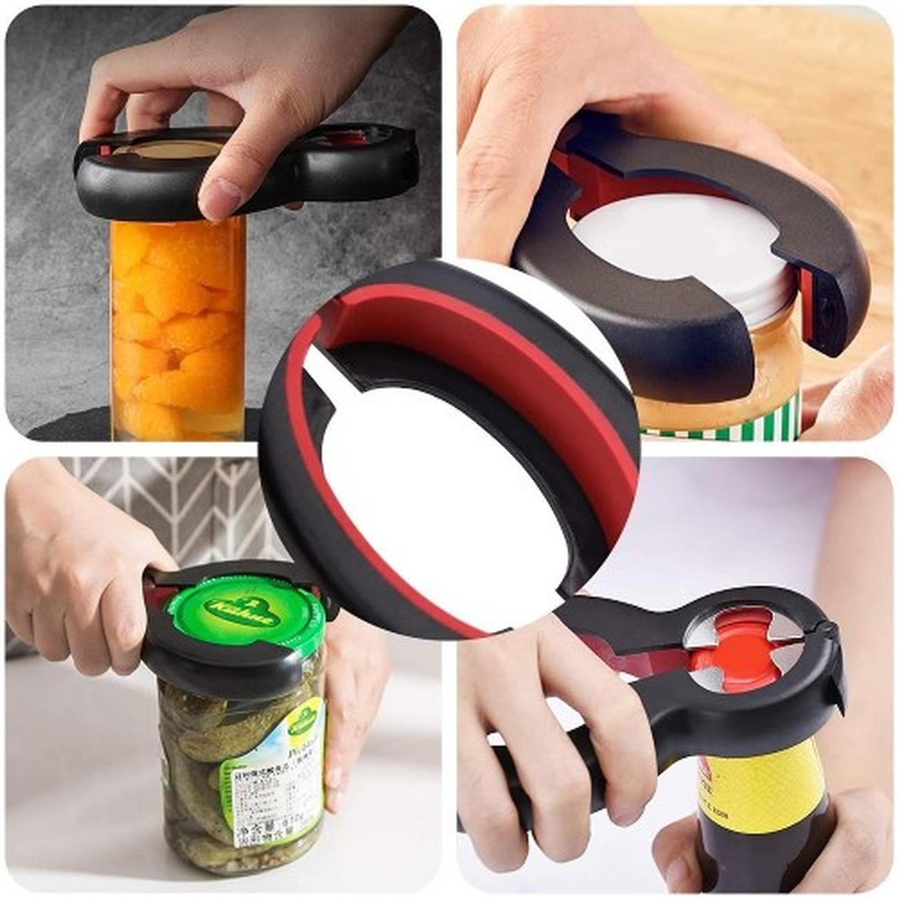 Stainless Steel Bottle Can Opener Easy Grip Jar Opener 2pc Home Kitchen  Tool Set