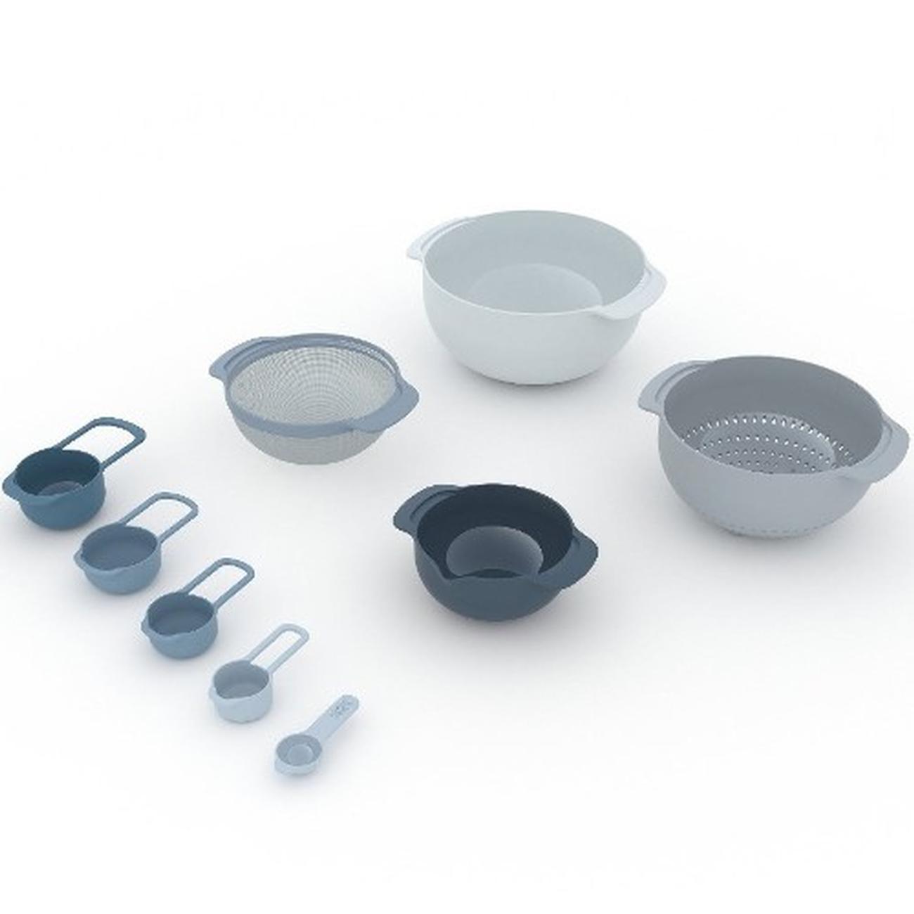 joseph-joseph-nest-plus-9pc-bowls-set-sky-blue - Joseph Joseph Nest Plus 9pc Bowl Set Blue