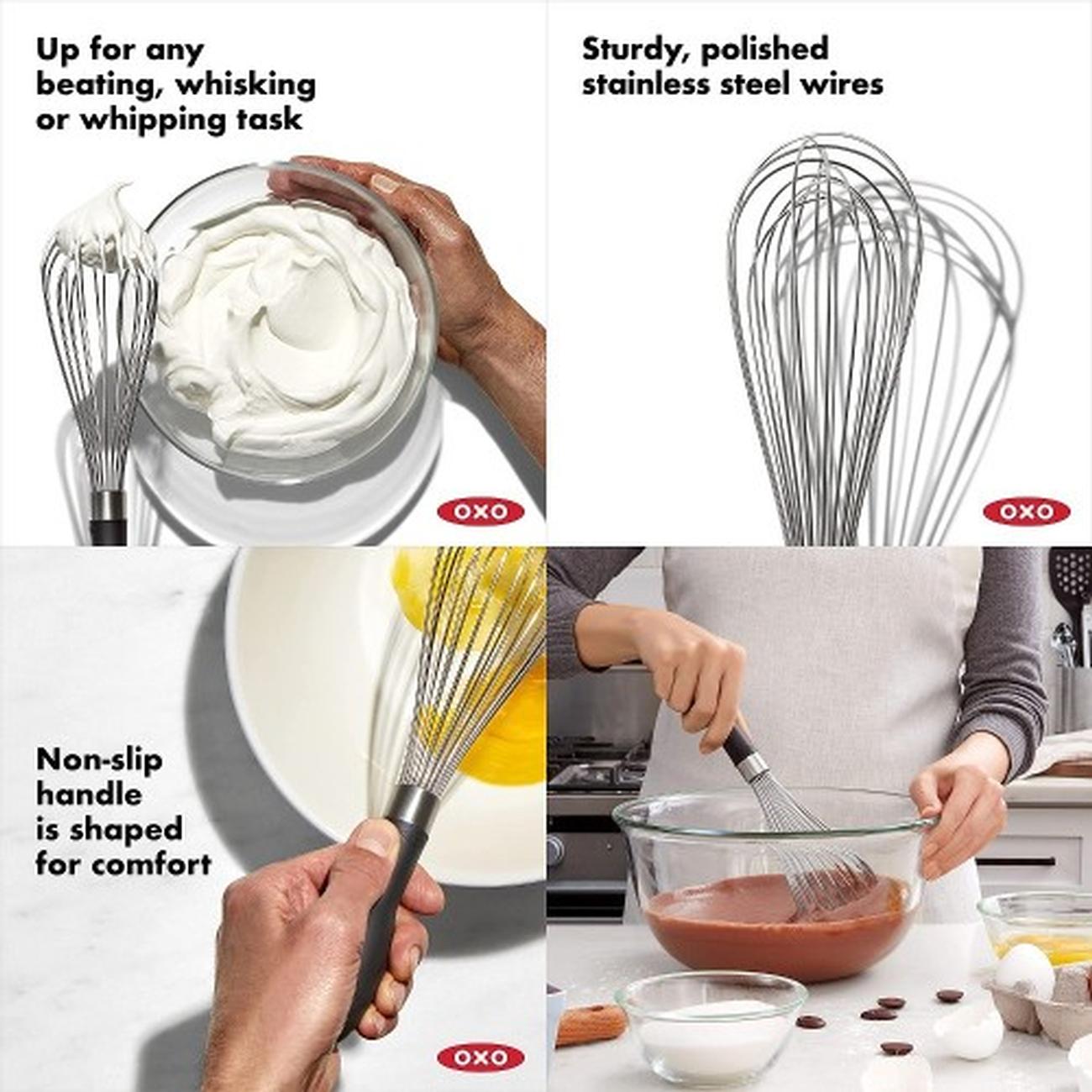 OXO Good Grips Balloon Whisk, Stainless Steel/Black, 11